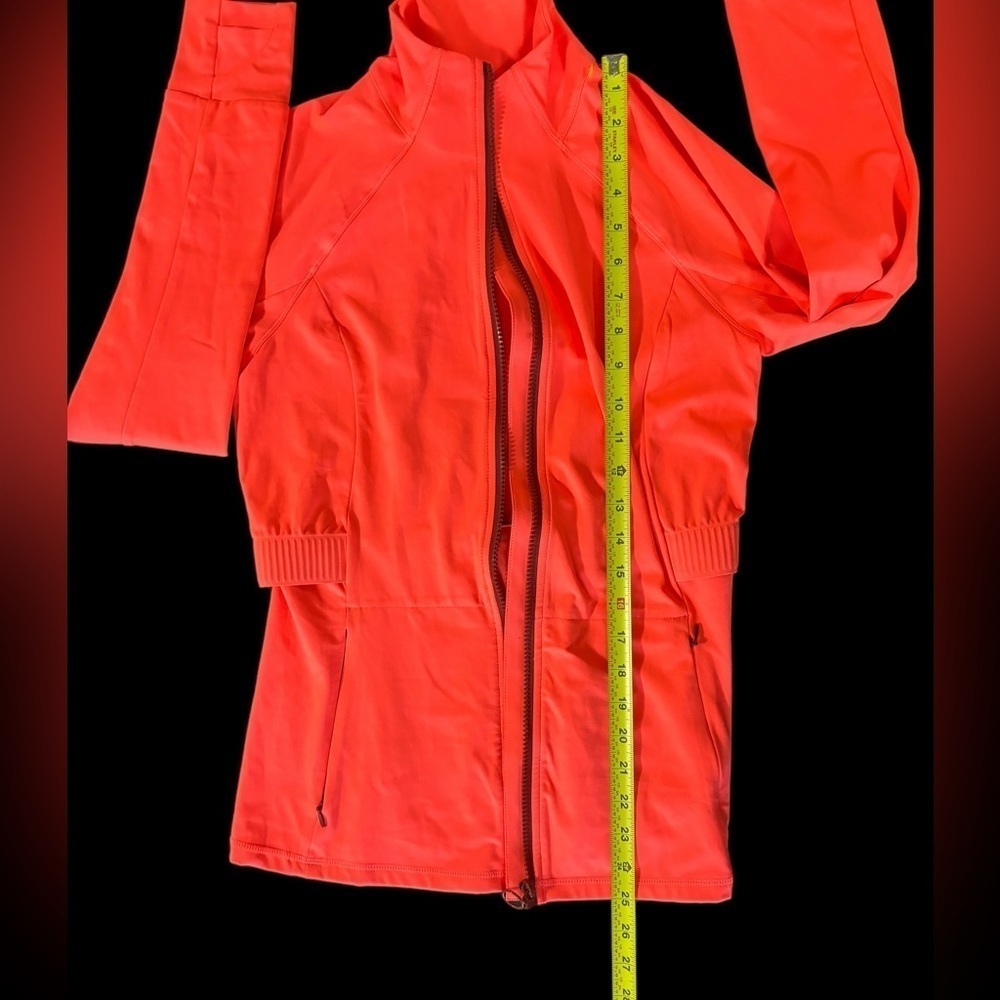 Fabletics - Bright Orange Zip Up Workout Jacket S… - image 7